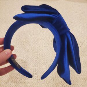 Royal Blue Velvet Oversized Bow Headband